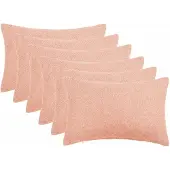 vidaXL Kussensloop 6 st HEERLEN Roze 30 x 50 cm Bouclé