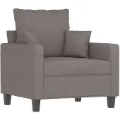 vidaXL Fauteuil 60 cm stof taupe