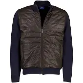 Baileys donkerblauw vest met bruin padded voorzijde