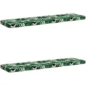 vidaXL 2-delige Bankkussens VUGHT 2 st 100% Polyester Bladpatroon