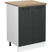 Vicco Keukenonderkast R-Line Antraciet landhuis 60 cm , WB Eik, Model 45923