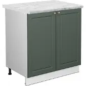 Vicco Keukenonderkast Fame-Line Groen-Goud landelijk/Wit 80 cm marmer werkblad, Model 46928