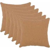 vidaXL Kussensloop 6 st HEERLEN Beige 45 x 45 cm Bouclé