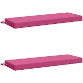 vidaXL Bankkussens SOEST 2 st 100% Polyester Roze 100 x 40 x 8 cm