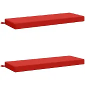 vidaXL Bankkussens SOEST 2 st 100% Polyester Rood 110 x 40 x 8 cm