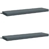 vidaXL Bankkussens SOEST 2 st 100% Polyester Blauw 150 x 40 x 8 cm