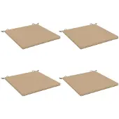 vidaXL Zitkussens SOEST 4 st 100% Polyester Zand 60 x 60 x 3 cm
