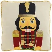 Unique living - Sierkussen Nutcracker - 45x45cm - Wit