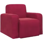 vidaXL - Fauteuil - Wijnrood - fluweel