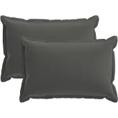 vidaXL Kussensloop 2 st HOUTEN Antraciet 30 x 50 cm Polyester