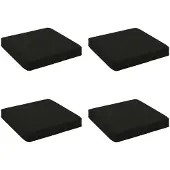 vidaXL 4-Piece Zitkussens VUGHT 4 st 100% Polyester Zwart