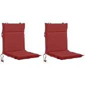 vidaXL Kussen voor lage rugstoel GEMERT 2 st 100% Polyester Wijnrood