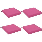 vidaXL Zitkussens SOEST 4 st 100% Polyester Roze 45 x 45 x 7 cm