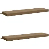 vidaXL Bankkussens SOEST 2 st 100% Polyester Taupe 150 x 40 x 8 cm