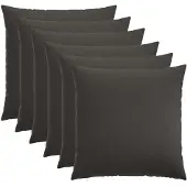 vidaXL Kussensloop 6 st HEERLEN Donkergrijs 80 x 80 cm Stof