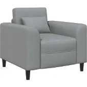 vidaXL Fauteuil Lichtgrijs Stof