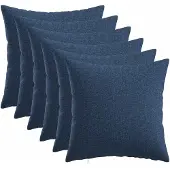 vidaXL Kussensloop 6 st HEERLEN Blauw 30 x 30 cm Stof