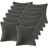 vidaXL Kussensloop 12 st HEERLEN Donkergrijs 45 x 45 cm Bouclé