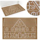 Domarex Kerst Kokosmat 'Gingerbread House' 50x80 cm - Welkomstsfeer