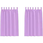 vidaXL Blackout Gordijnen met Ringen 2 st Paars 175 x 140 cm Polyester