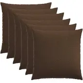 vidaXL Kussensloop 6 st HEERLEN Bruin 80 x 80 cm Stof