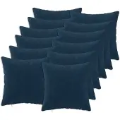 vidaXL Kussensloop 12 st HEERLEN Blauw 40 x 40 cm Microfiber Fleece