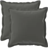 vidaXL Kussensloop 2 st HOUTEN Antraciet 45 x 45 cm Polyester