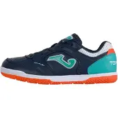 Joma Top Flex Zaalvoetbalschoenen (IN) Kids Donkerblauw Wit Turquoise