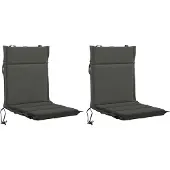 vidaXL Kussen voor lage rugstoel GEMERT 2 st 100% Polyester Antraciet
