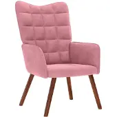vidaXL Relaxstoel fluweel roze