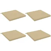 vidaXL Zitkussens SOEST 4 st 100% Polyester Beige 80 x 80 x 5 cm