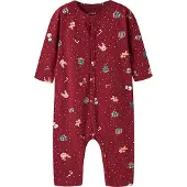 Name it Nachtkledij 'NBNVismas' goudgeel / smaragd / donkerrood / wit