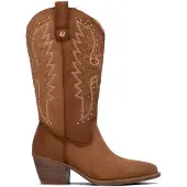 Xti Dames Laarzen 146102 taupe (37), 5 tot 8 cm, Ritssluiting, Casual 14610201-TAUPE
