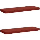 vidaXL 2-delige Bankkussens VUGHT 2 st 100% Polyester Rood