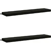 vidaXL Bankkussens SOEST 2 st 100% Polyester Zwart 170 x 40 x 8 cm
