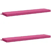 vidaXL Bankkussens SOEST 2 st 100% Polyester Roze 200 x 40 x 8 cm