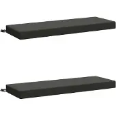vidaXL Bankkussens SOEST 2 st 100% Polyester Antraciet 100 x 40 x 8 cm