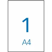 APLI Klevende etiketten 1281 100 Lakens 210 x 297 mm Wit