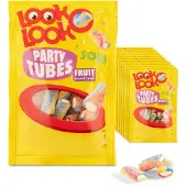 Look-O-Look Look O Look Party Tubes – Zure Gevulde Snoepstaafjes - Snoep - 12x160gr