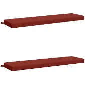 vidaXL Bankkussens SOEST 2 st 100% Polyester Rood 140 x 40 x 8 cm