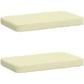 vidaXL 2-delige Bankkussens VUGHT 2 st 100% Polyester Crèmekleurig
