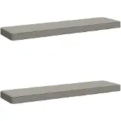vidaXL 2-delige Bankkussens VUGHT 2 st 100% Polyester Grijs