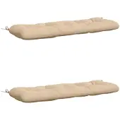 vidaXL Bankkussens VIANEN 2 st 100% Polyester Crèmekleurig