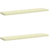 vidaXL 2-delige Bankkussens VUGHT 2 st 100% Polyester Crèmekleurig