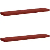 vidaXL 2-delige Bankkussens VUGHT 2 st 100% Polyester Rood
