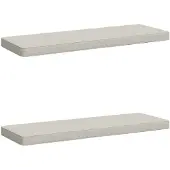 vidaXL 2-delige Bankkussens VUGHT 2 st 100% Polyester Wit