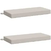 vidaXL Bankkussens SOEST 2 st 100% Polyester Wit 80 x 40 x 8 cm