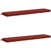 vidaXL Bankkussens SOEST 2 st 100% Polyester Rood 180 x 40 x 8 cm