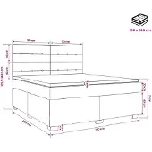 vidaXL Boxspringbed met matras Donkergrijs 180 x 200 cm Fluweel