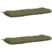vidaXL Bankkussens VIANEN 2 st 100% Polyester Olijfgroen